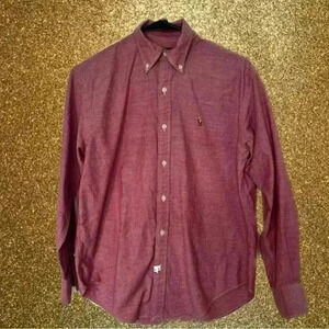 Boys Polo Ralph Lauren Pink Polo Logo Size 4 Long Sleeve